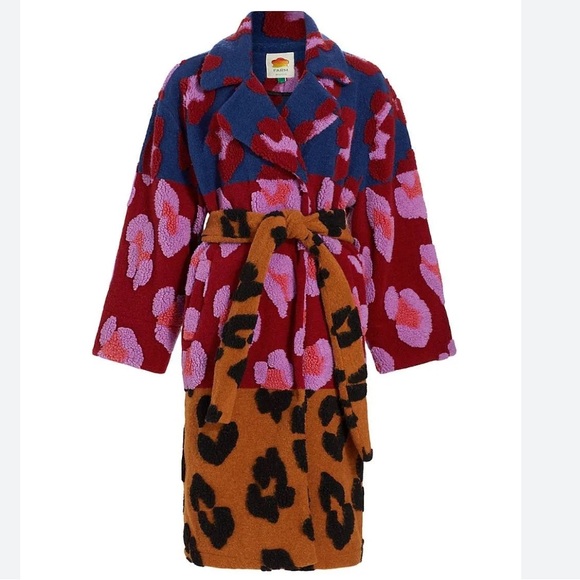 Farm Rio Mixed Leopard 🐆 Coat - NWT - L - Picture 8 of 15